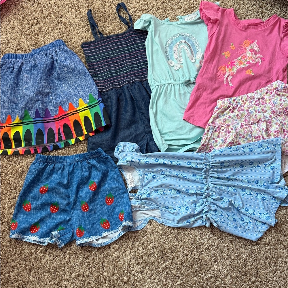 Colorful Kids Skirt Set